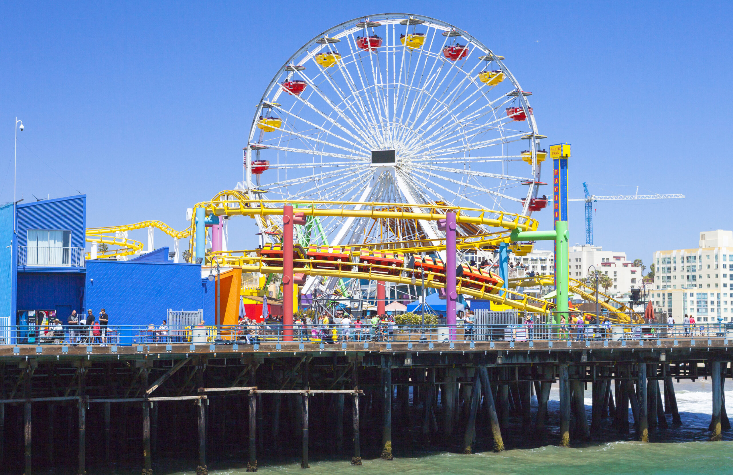 a Ferris wheel on the beach in ca